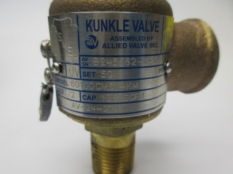KUNKLE VALVE 6010DCM01-KM50 50PSI 1/2" NSNP