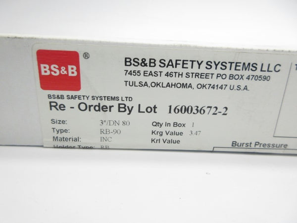 BS&B RB-90 45.0PSI 3" NSMP