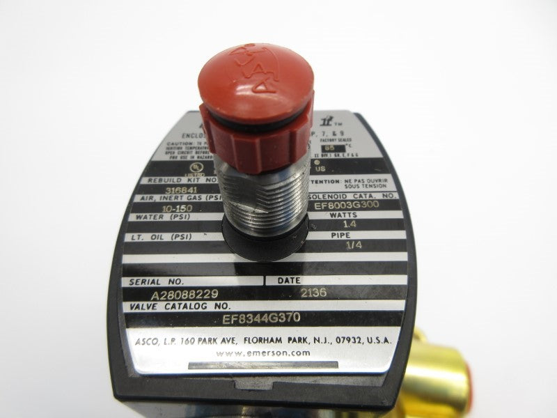 ASCO EF8344G370 24VDC 10-150PSI 1/4" NSNP