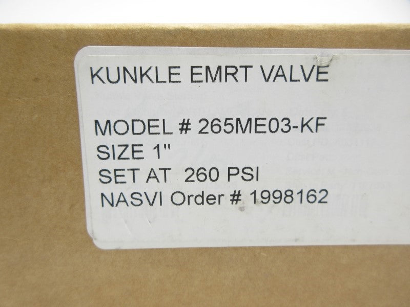 KUNKLE 265ME03-KF 260PSI 1" NSMP