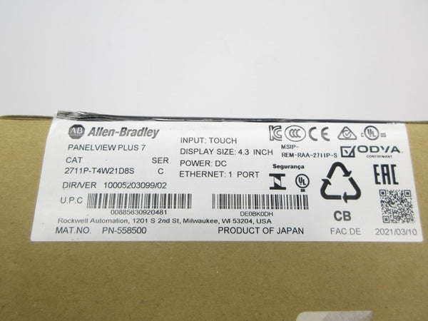 ALLEN BRADLEY 2711P-T4W21D8S SER. C NSFS