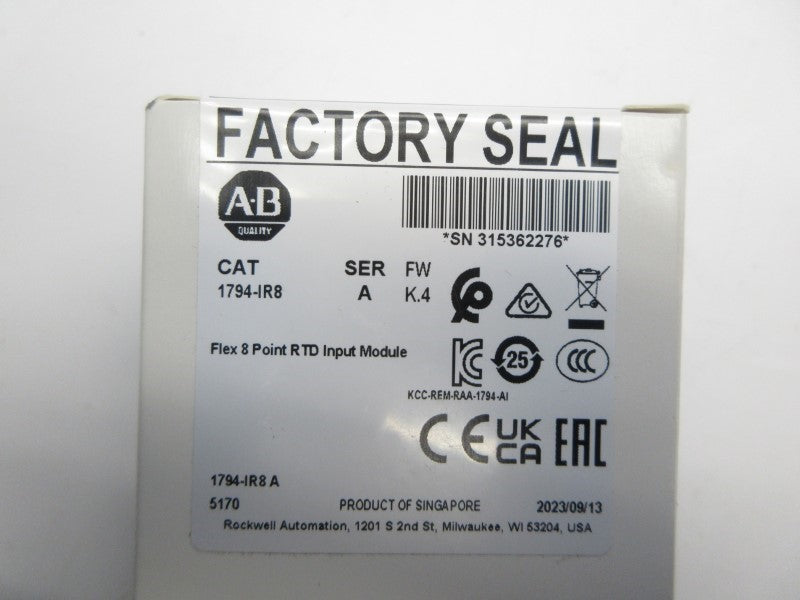 ALLEN BRADLEY 1794-IR8 SER. A F/W K.4 DATE: 2023 NSFS