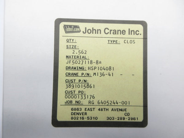 JOHN CRANE M136-41 NSMP