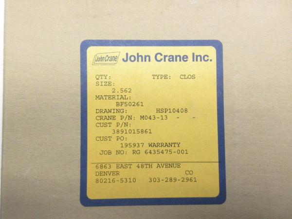 JOHN CRANE M043-13 NSMP