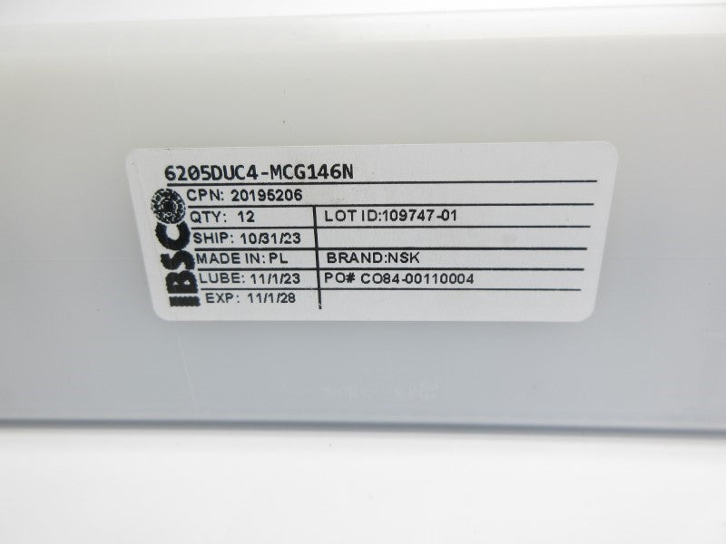 NSK 6205DUC4-MCG146N (PKG OF 12) NSMP