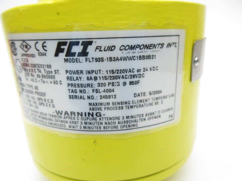 FCI FLT93S-1B3A4WWC1BB0B21 115/220VAC 320PSI NSNP