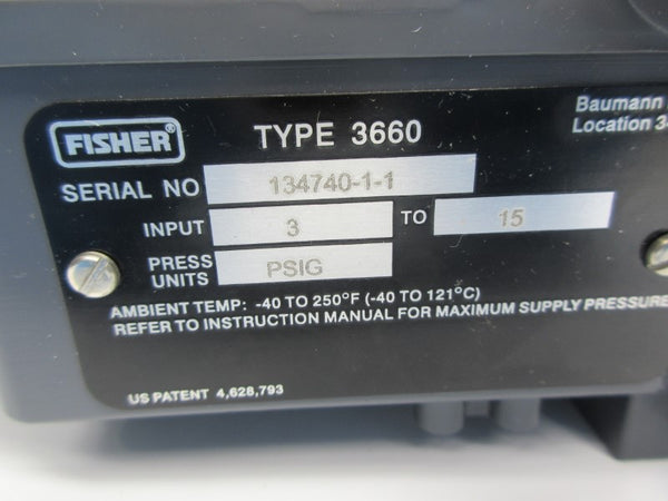 FISHER 3660 3-15PSI NSNP