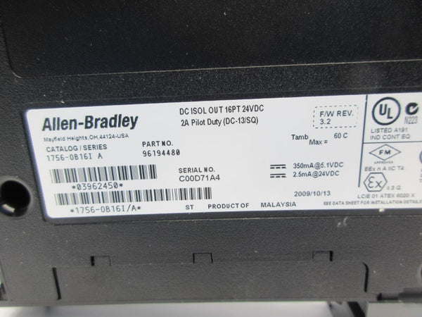 ALLEN BRADLEY 1756-OB16I SER. A F/W 3.2 24VDC NSNP