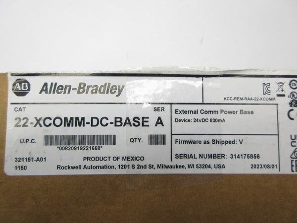 ALLEN BRADLEY 22-XCOMM-DC-BASE SER. A F/W V 24VDC NSMP