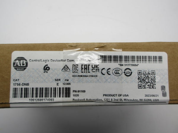ALLEN BRADLEY 1756-DNB SER. E F/W 12.005 DATE: 2023 NSFS