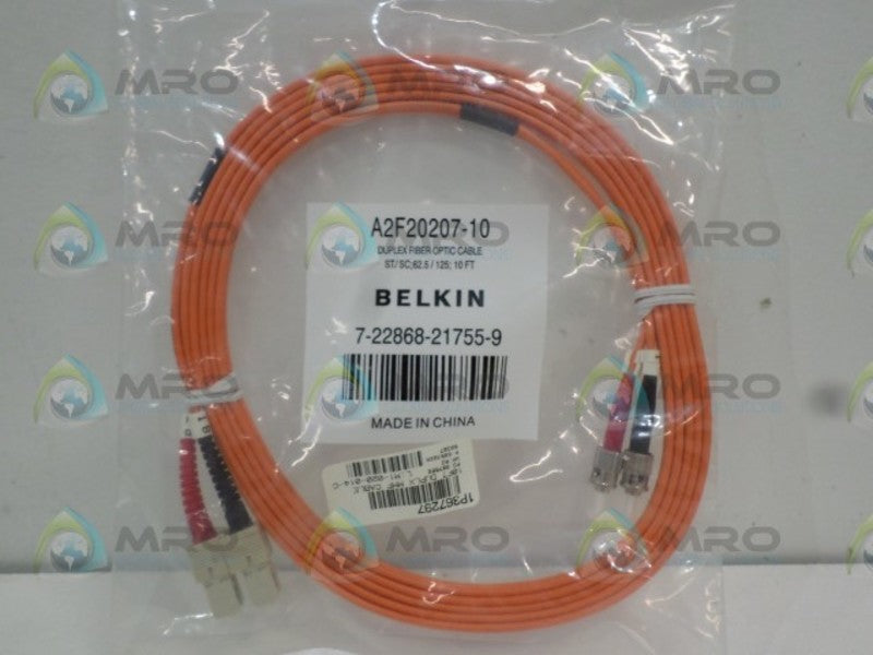 BELKIN A2F20207-10 DUPLEX FIBER OPTIC CABLE NSMP