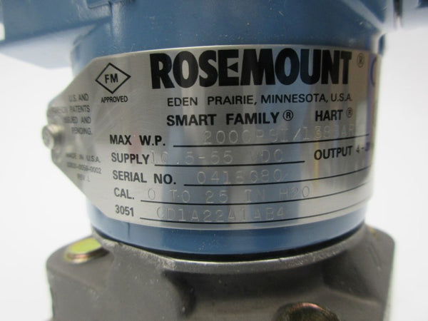 ROSEMOUNT 3051CD1A22A1AB4 10.5-55VDC 2000PSI NSNP