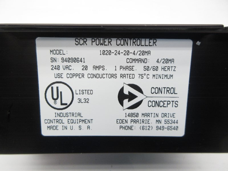CONTROL CONCEPTS 1020-24-20-4/20MA 240VAC 20A NSNP