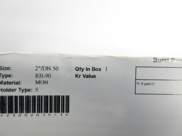 BS&B RB-90 51.8PSI 2" NSFS