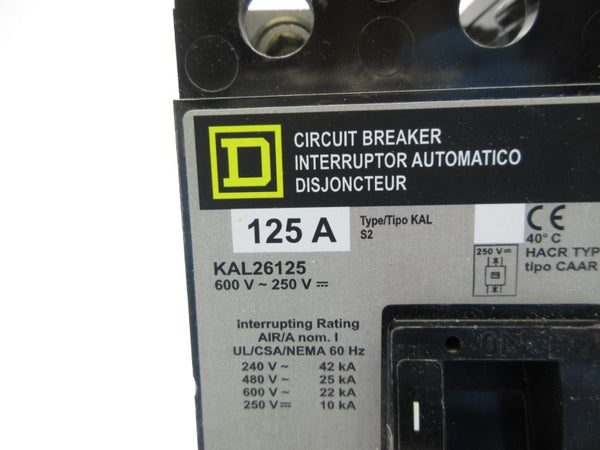 SQUARE D KAL26125 600V 125A NSNP