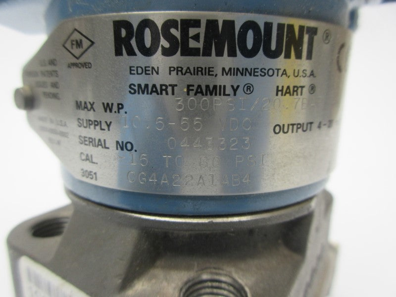 ROSEMOUNT 3051CG4A22A1AB4 10.5-55VDC 300PSI UNMP