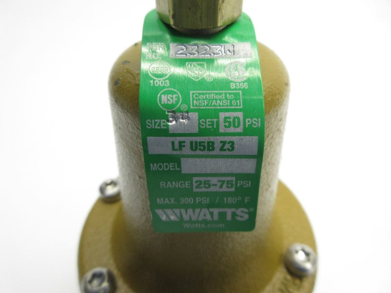 WATTS LFU5BZ3 25-75PSI 3/4" NSNP