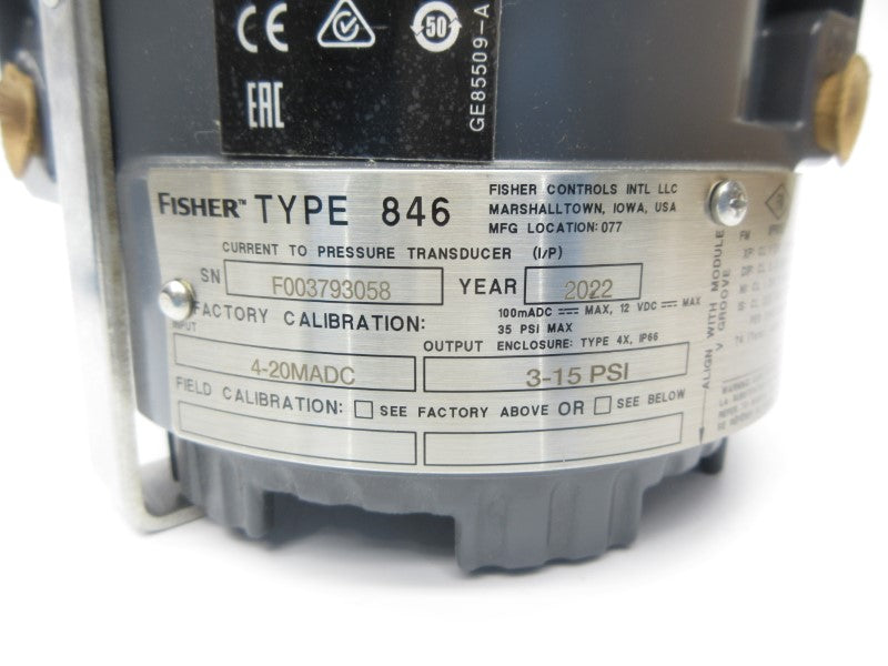 FISHER 846 12VDC 3-15PSI NSNP