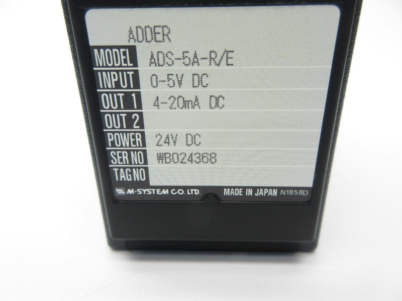 M-SYSTEM ADS-5A-R/E 0-5VDC NSNP