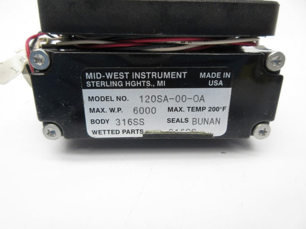 MID-WEST INSTRUMENTS 120SA-00-OA 0-100PSI NSNP