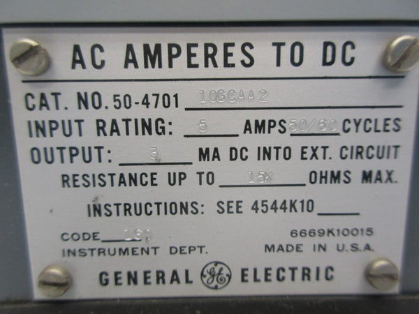 GENERAL ELECTRIC 50-470110GCAA2 5A NSNP