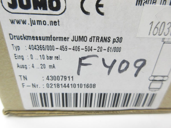 JUMO 404366/000-459-406-504-20-61/000 11.5-30VDC NSMP
