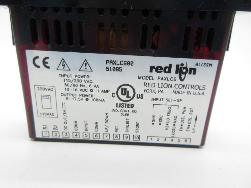 RED LION CONTROLS PAXLC600 115/230VAC NSNP