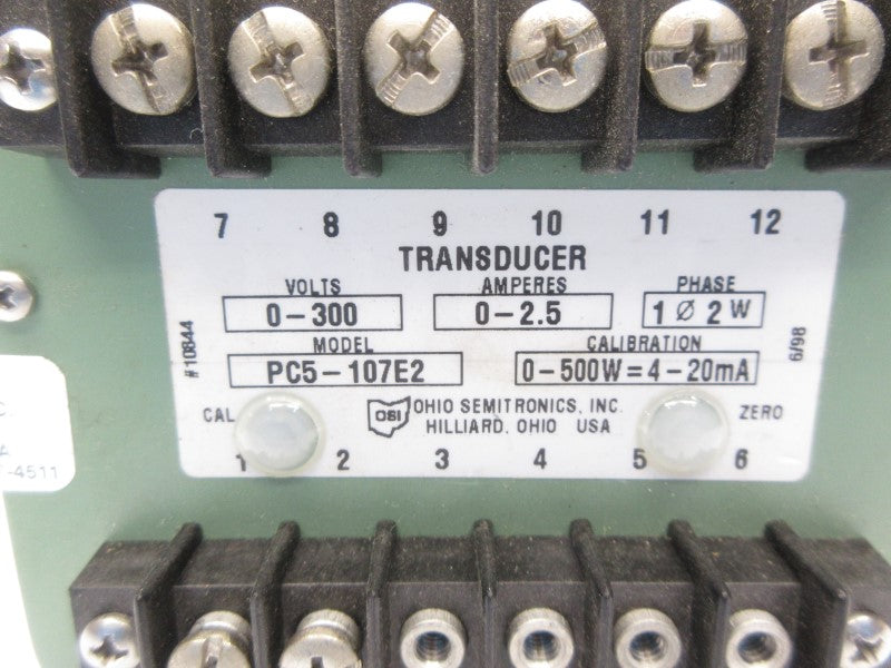 OHIO SEMITRONICS PC5-107E2 0-300V 0-2.5A UNMP