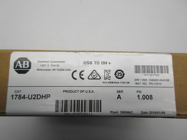 ALLEN BRADLEY 1784-U2DHP SER. A F/W 1.008 DATE: 2019 NSFS