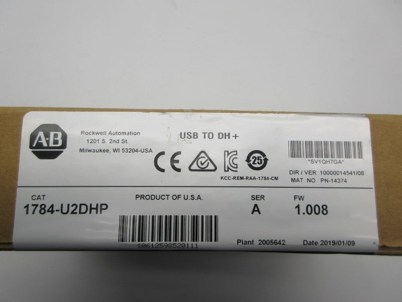 ALLEN BRADLEY 1784-U2DHP SER. A F/W 1.008 DATE: 2019 NSFS