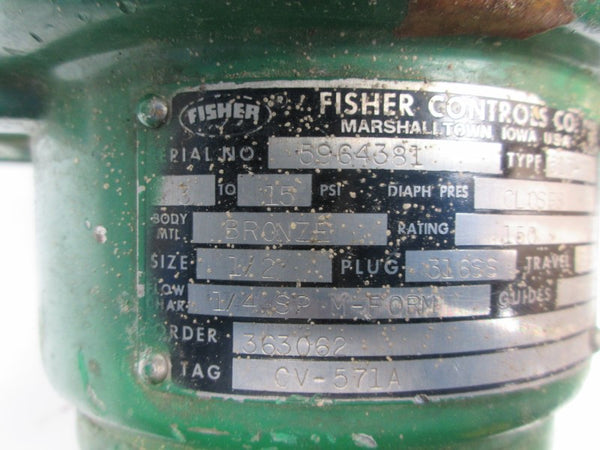 FISHER 513-GS 3-15PSI 1/2" UNMP