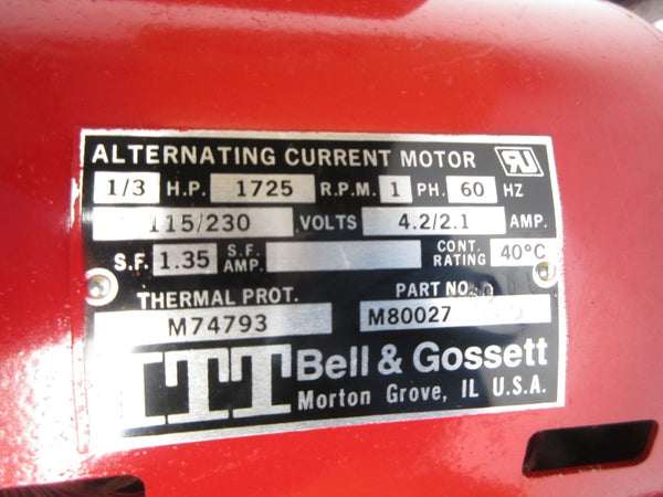 BELL&GOSSET 169038 M80027 115/230V 4.2/2.1A NSMP