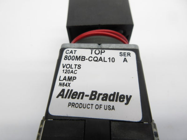 ALLEN BRADLEY 800MB-CQAL10A SER. A 120VAC NSNP