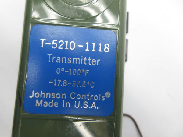 JOHNSON CONTROLS T-5210-1118 0-100'F/-17.8-37.8'C UNMP