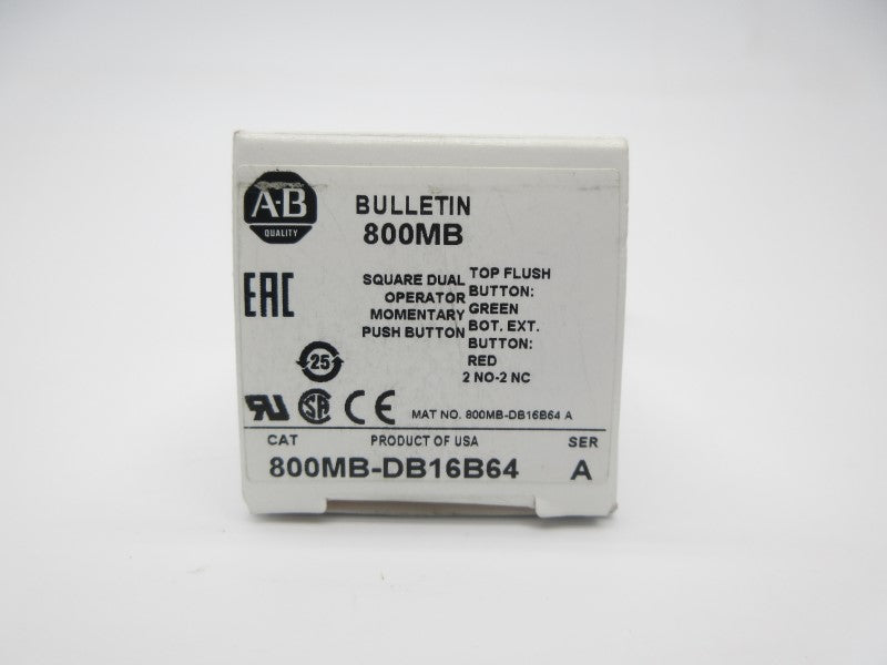 ALLEN BRADLEY 800MB-DB16B64 SER. A (WH) NSMP