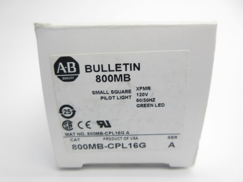 ALLEN BRADLEY 800MB-CPL16G SER. A 120V (WH) NSMP