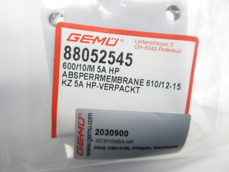 GEMU 88052545 600/10/M5AHP NSMP
