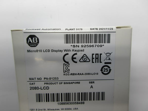ALLEN BRADLEY 2080-LCD SER. A NSFS