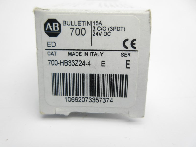 ALLEN BRADLEY 700-HB33Z24-4 SER. E 24VDC 15A (WH) NSMP