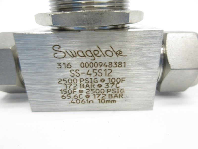 SWAGELOK SS-45S12 2500PSI NSNP