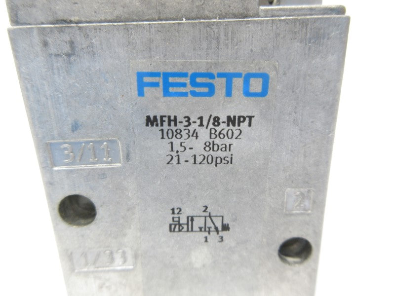 FESTO MFH-3-1/8-NPT 10834 21-120PSI NSNP