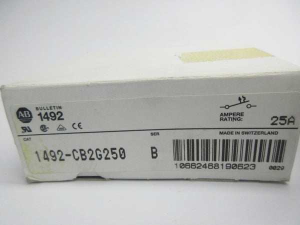 ALLEN BRADLEY 1492-CB2G250 SER. B 480VAC 25A (WH) NSMP