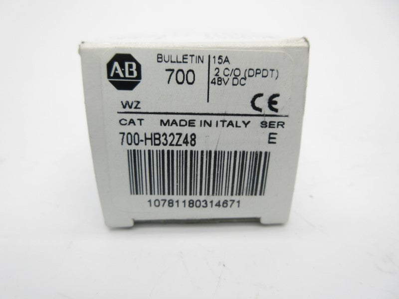 ALLEN BRADLEY 700-HB32Z48 SER. E 48VDC 15A (WH) NSMP