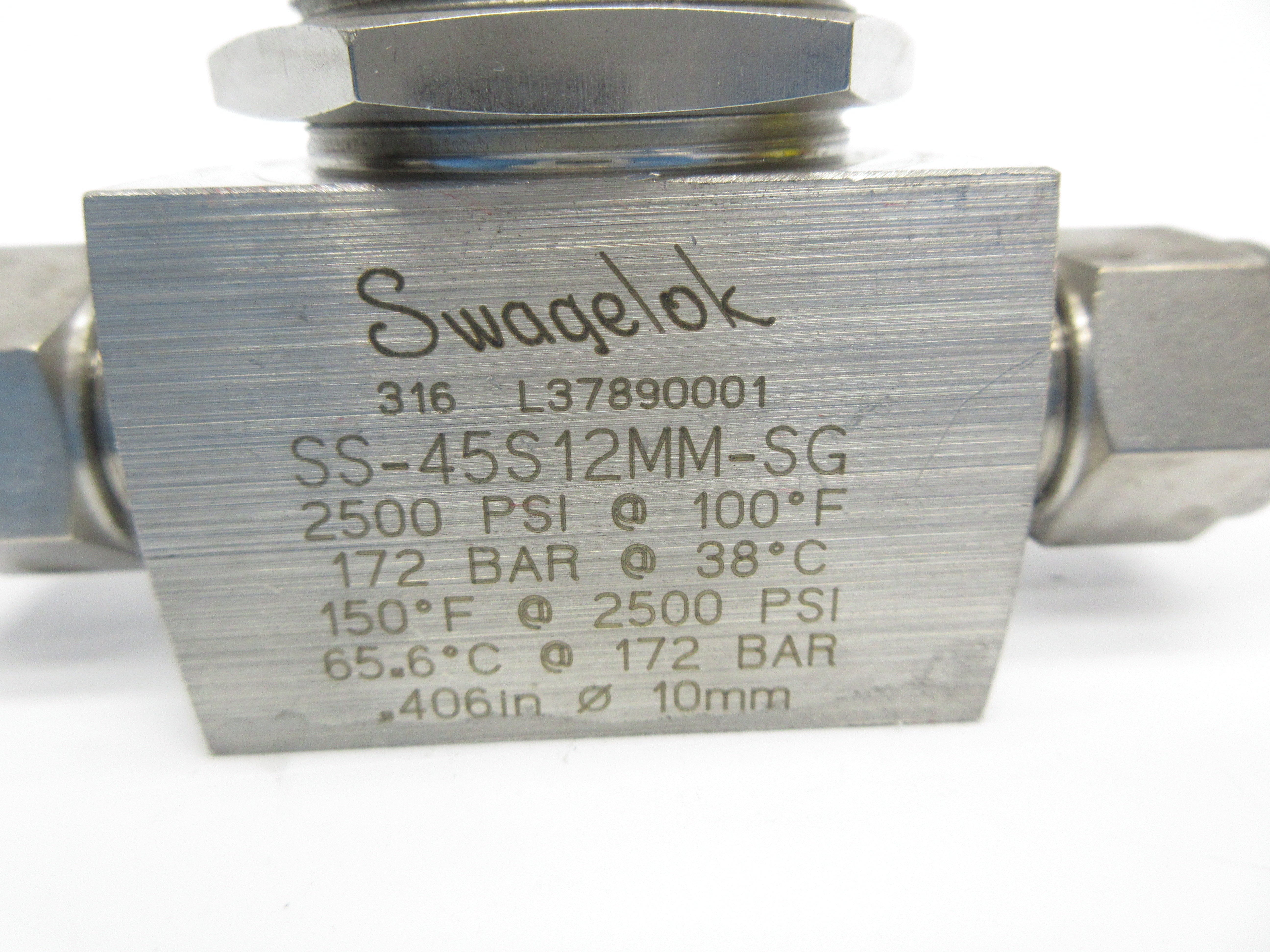 SWAGELOK SS-45S12MM-SG 2500PSI NSNP
