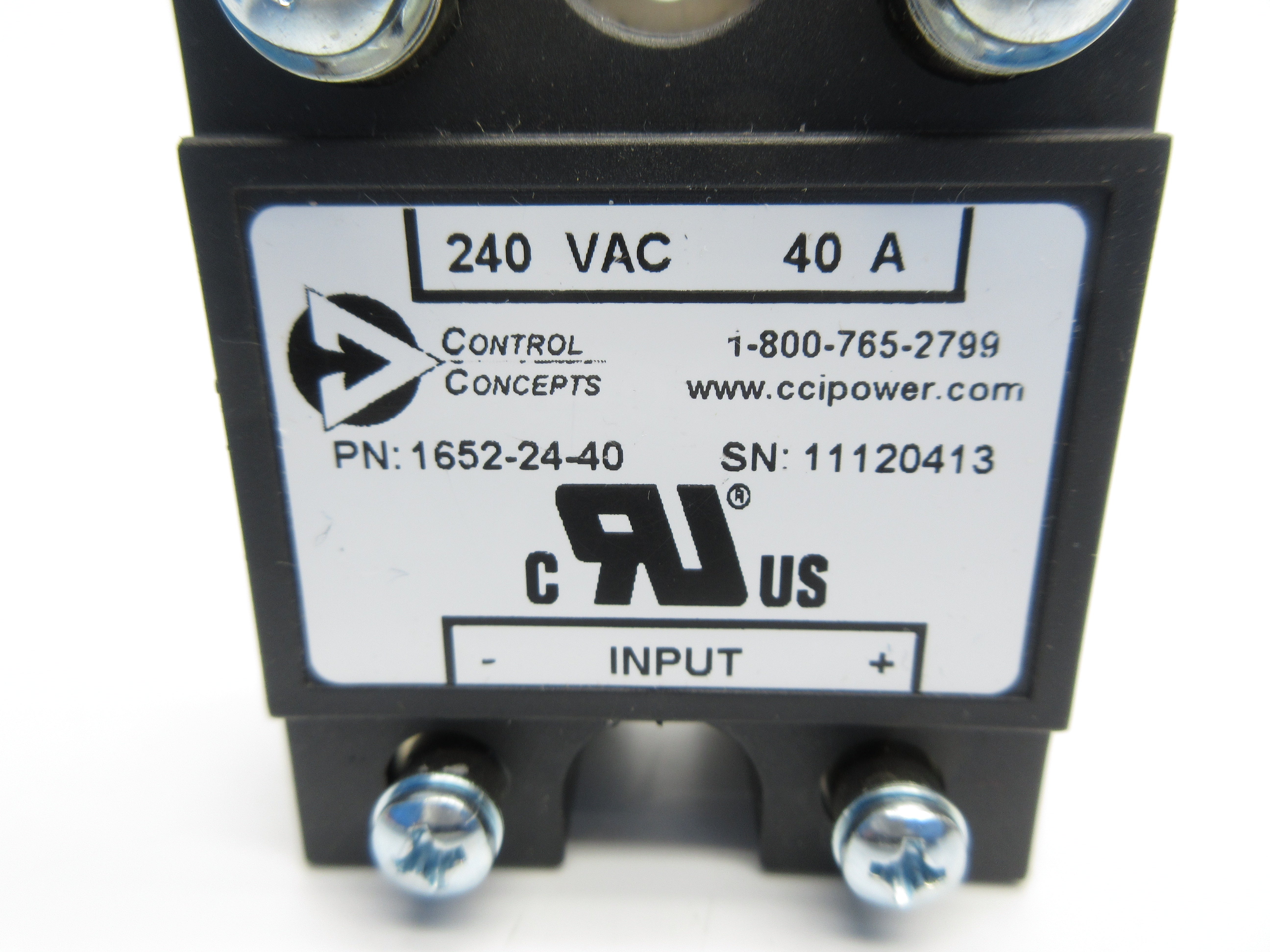 CONTROL CONCEPTS 1652-24-40 240VAC 40A NSNP