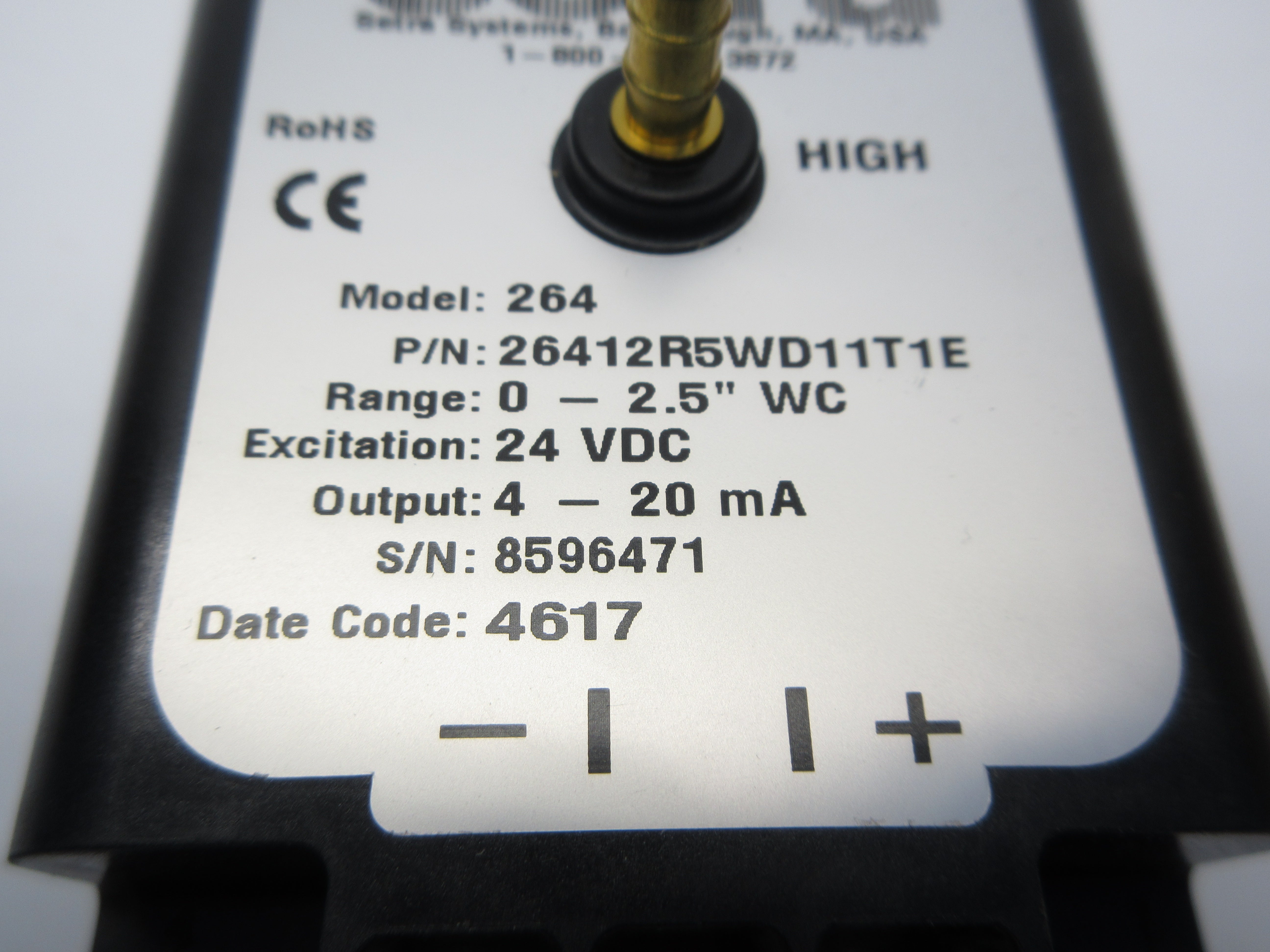 SERTA 26412R5WD11T1E 264 24VDC 0-2.5"WC NSNP