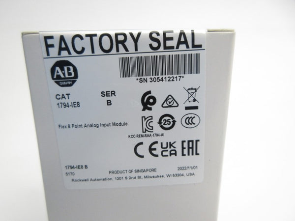 ALLEN BRADLEY 1794-IE8 SER. B DATE: 2022 NSFS