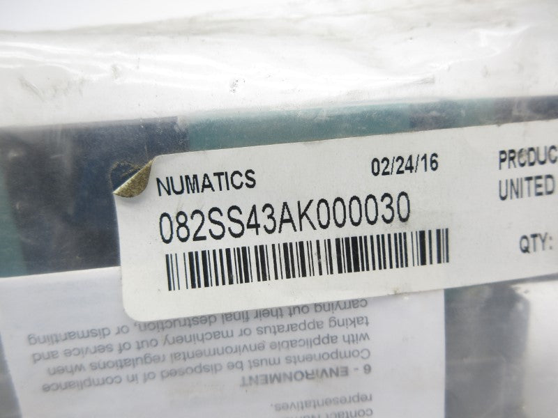 NUMATICS 082SS43AK000030 100-115/110-120V .15A NSMP