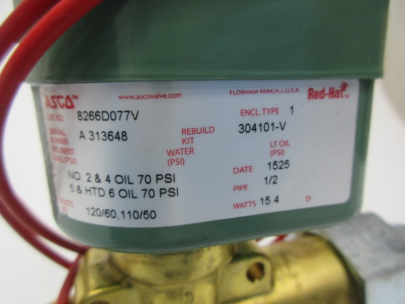 ASCO 8266D077V 110/120V 70PSI 1/2" NSNP