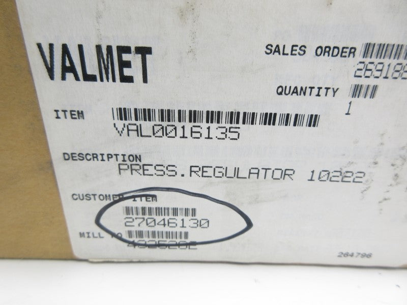 VALMET VAL0016135 500PSI NSMP